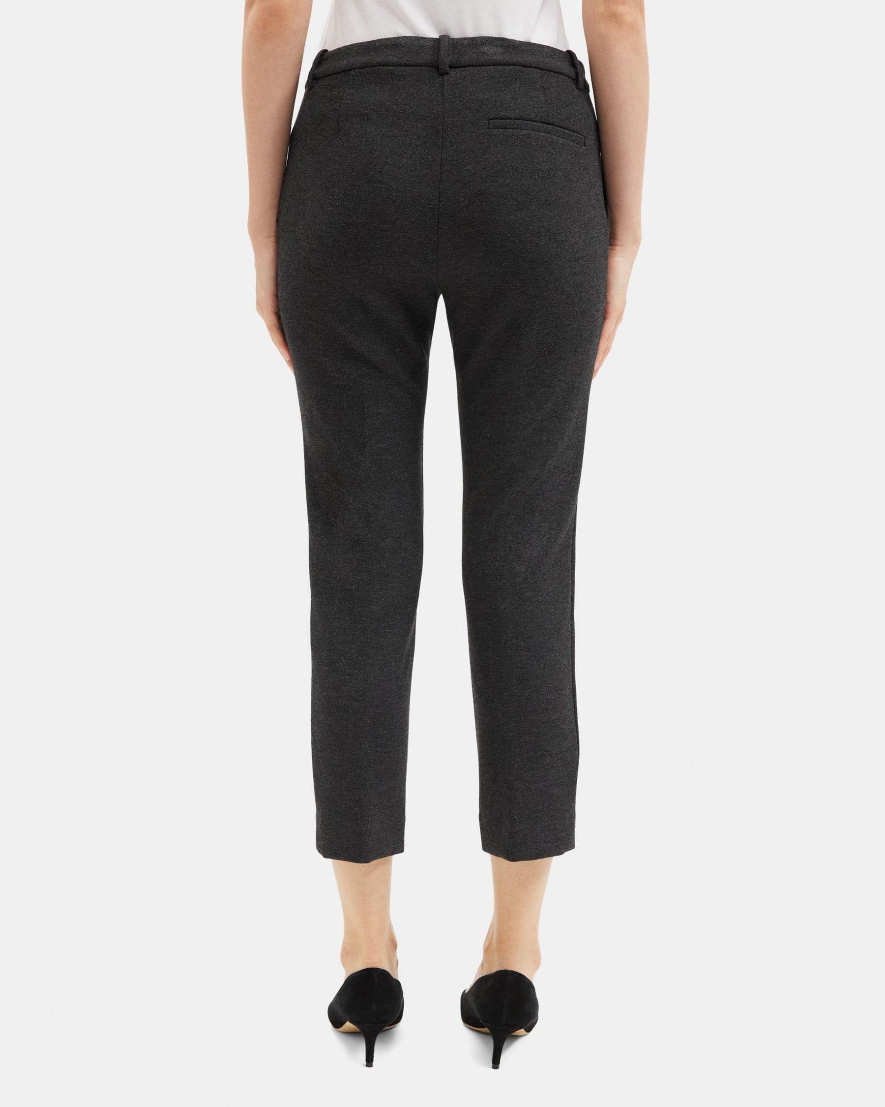 Slim Cropped Pant in Double-Knit Jersey Product Image