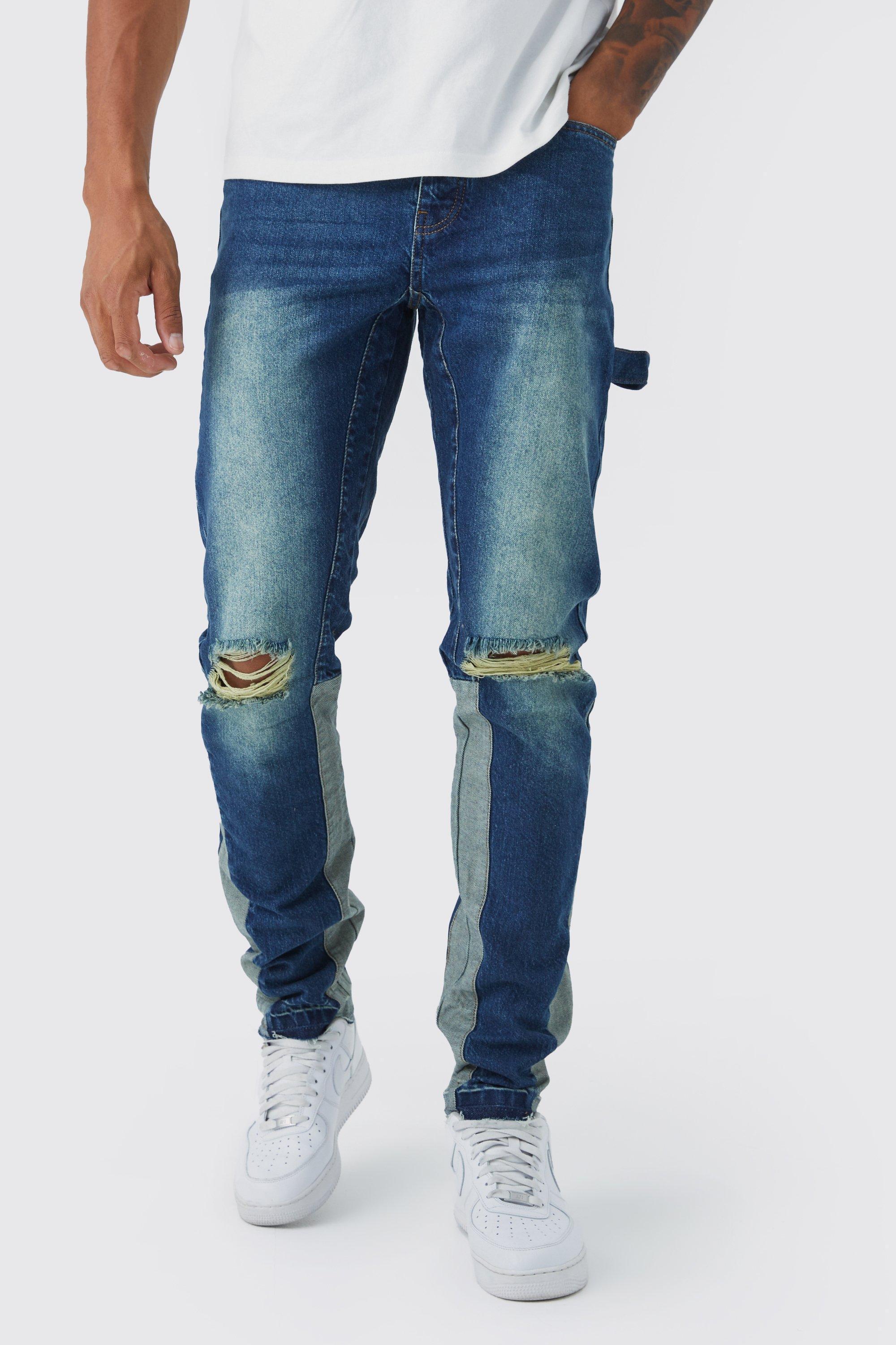 Tall Straight Rigid Carpenter Jeans | boohooMAN USA Product Image