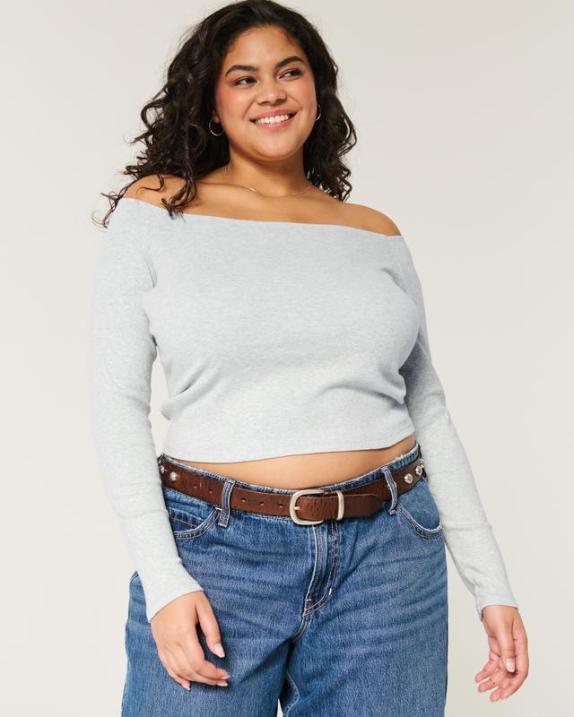 Long-Sleeve Off-the-Shoulder Top Product Image