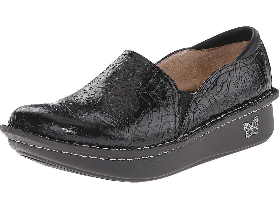 Alegria Debra Professional Emboss Rose Leather) Women's Slip on Shoes Product Image