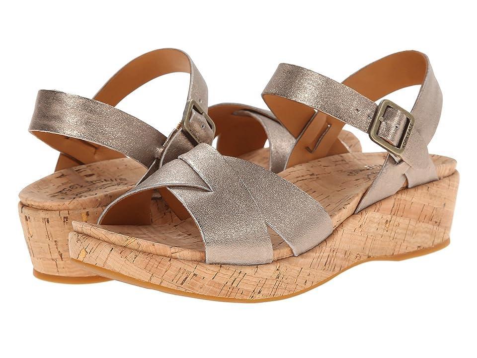 Kork-Ease Myrna Ankle Strap Banded Leather  Cork Wedge Sandals Product Image