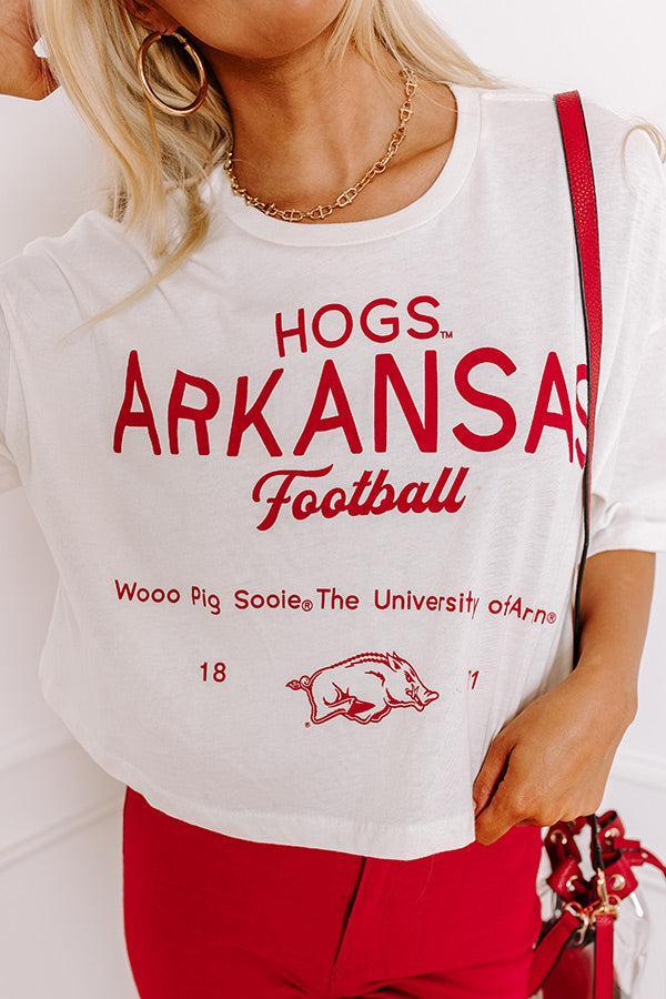 Hogs Football Graphic Crop Tee Product Image