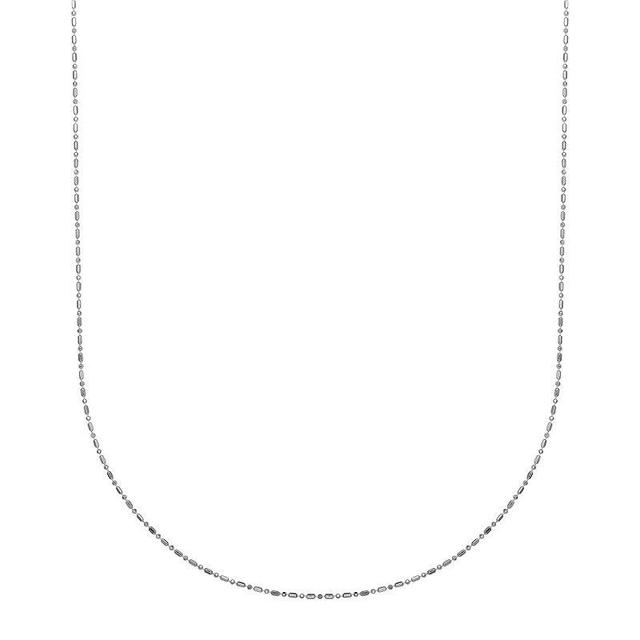 PRIMROSE Sterling Silver 24-in. Dot Dash Chain Necklace, Womens Grey Product Image