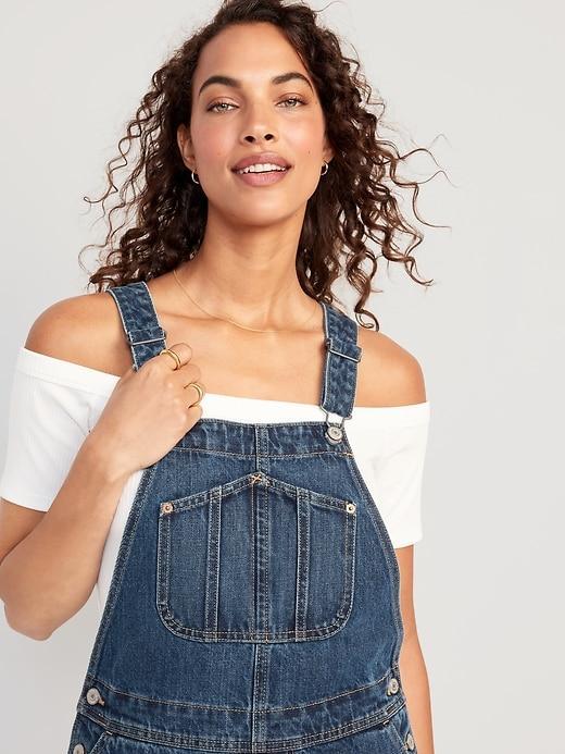 Slouchy Straight Jean Overalls Product Image