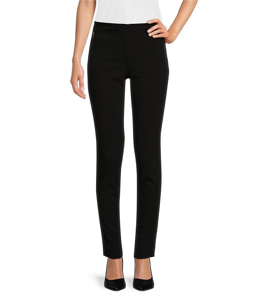 Calvin Klein Scuba Crepe Zip Pocket Slim Skinny Leg Pants Product Image