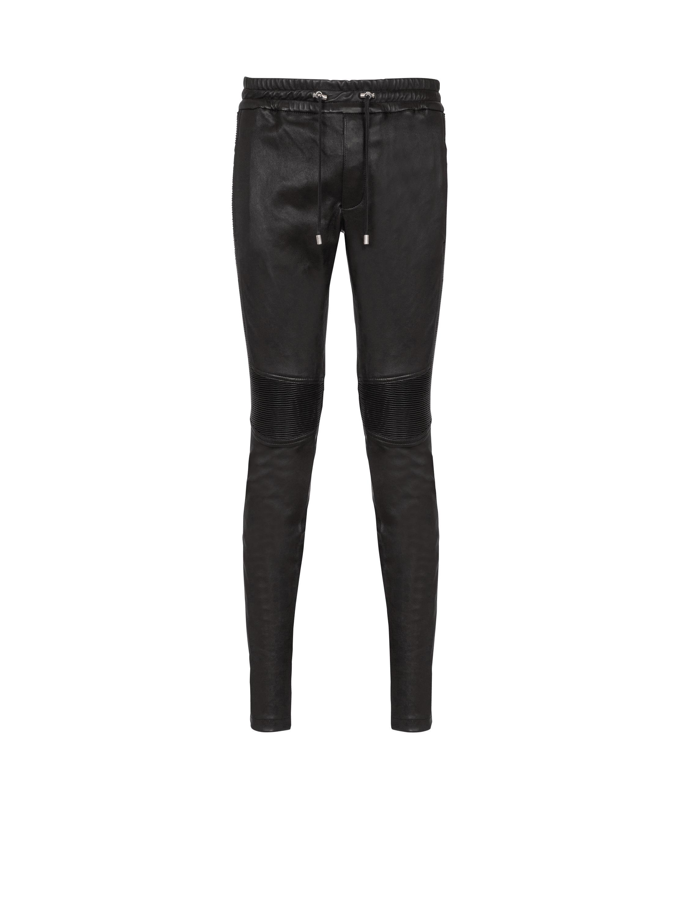 Leather biker trousers Product Image