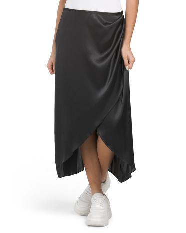 Satin Midi Skirt for Women Product Image