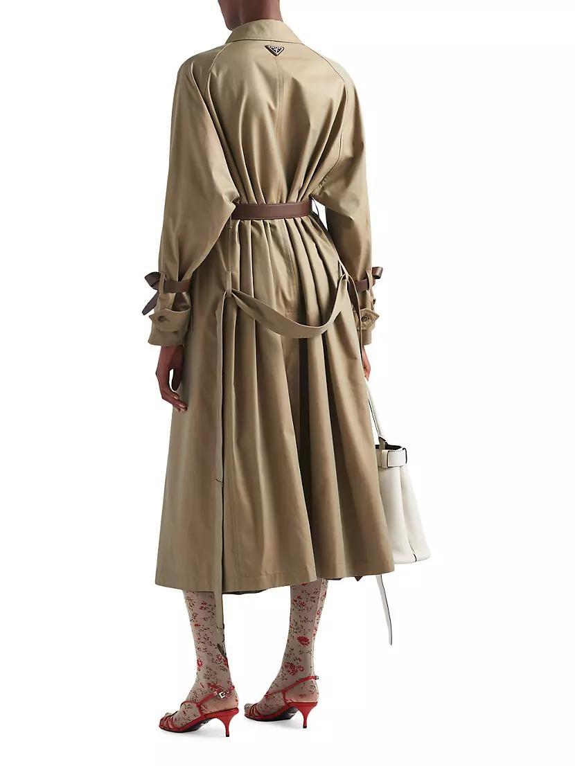 Single-Breasted Cotton Twill Trench Coat Product Image