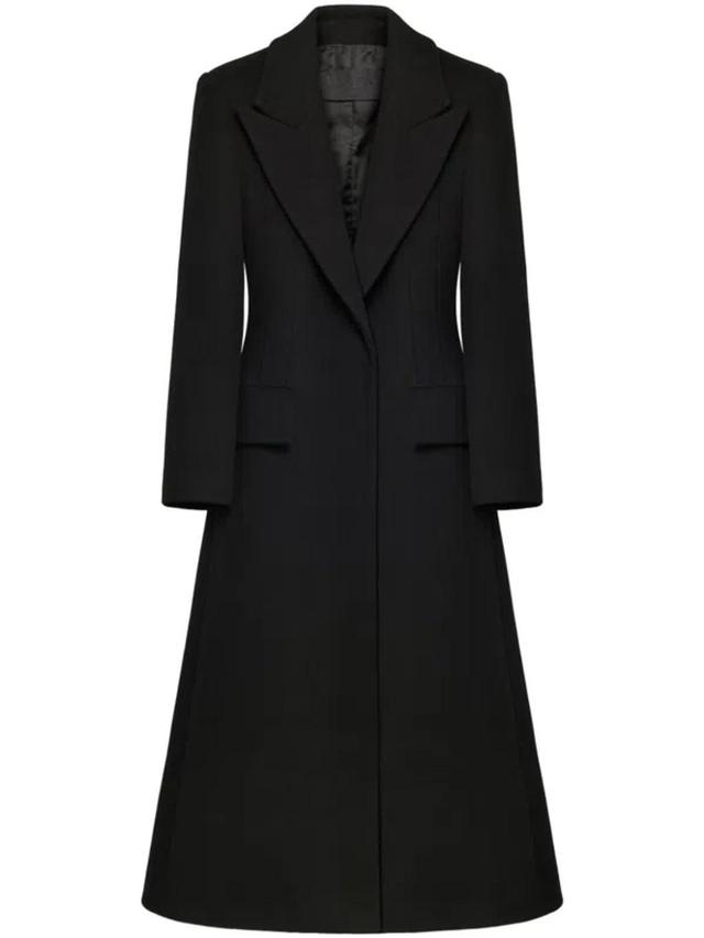 VALENTINO Manteau En Compact Coat Femme Noir 46 In Black Product Image