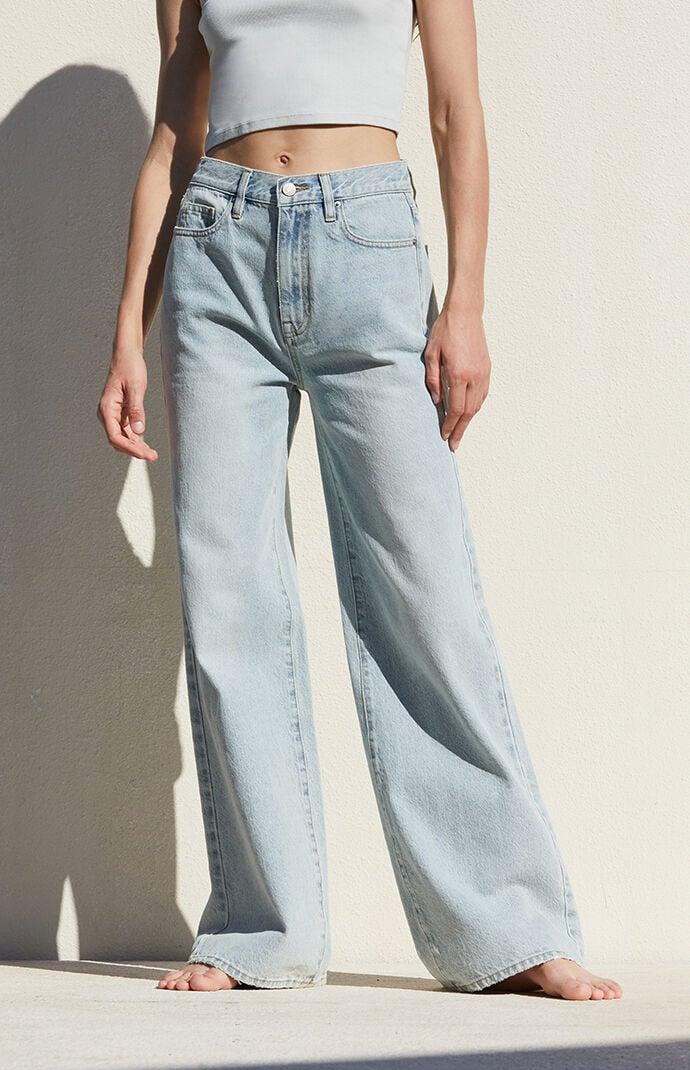 Women's Mid Rise Baggy Jeans - Product Image