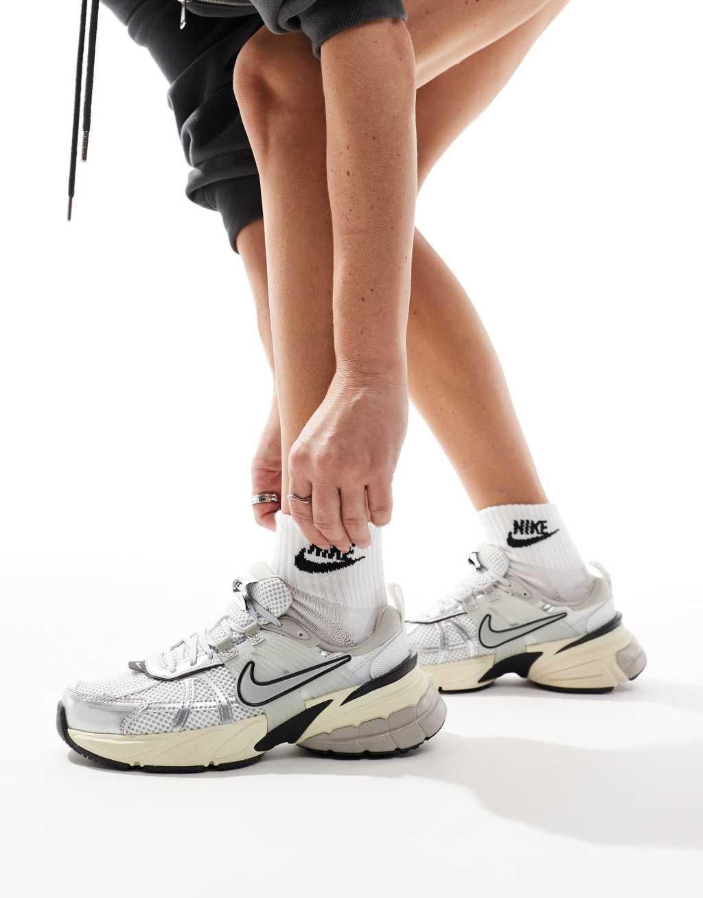 Nike V2K Run sneakers in white Product Image