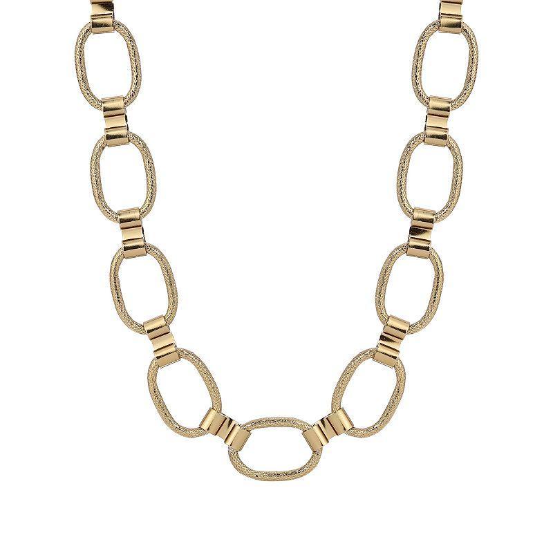 1928 Gold Tone Link Necklace, Womens, Yellow Product Image