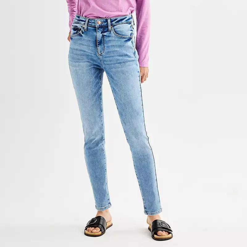 Petite Sonoma Goods For Life High Rise Skinny Jeans, Womens Light Blue product image