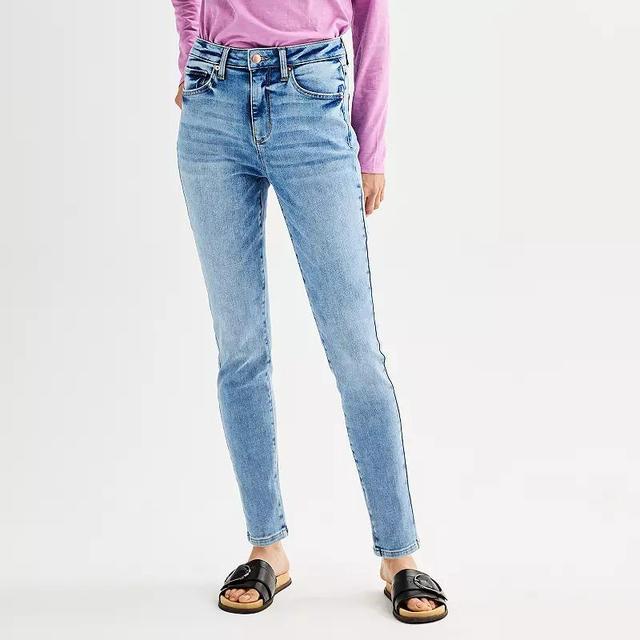 Petite Sonoma Goods For Life High Rise Skinny Jeans, Womens Light Blue Product Image