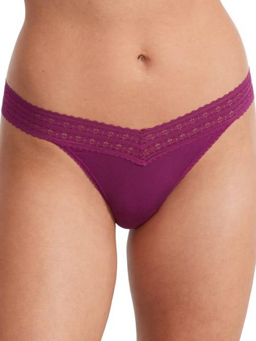 Hanky Panky Dream Lace Trim Modal Original Rise Thong Product Image