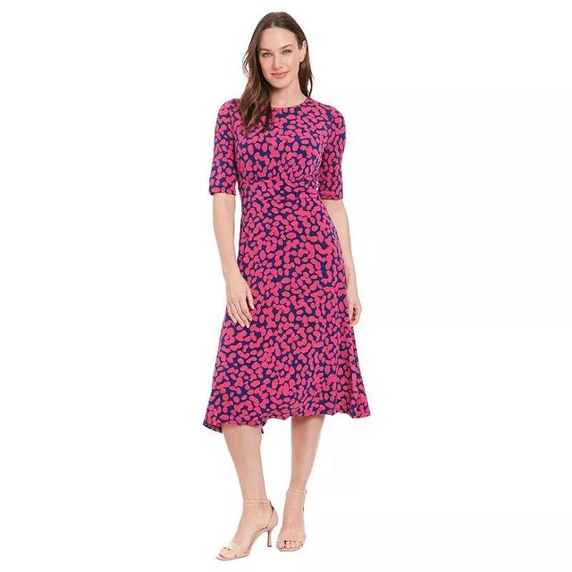 Womens London Times Printed Midi A-Line Dress Product Image