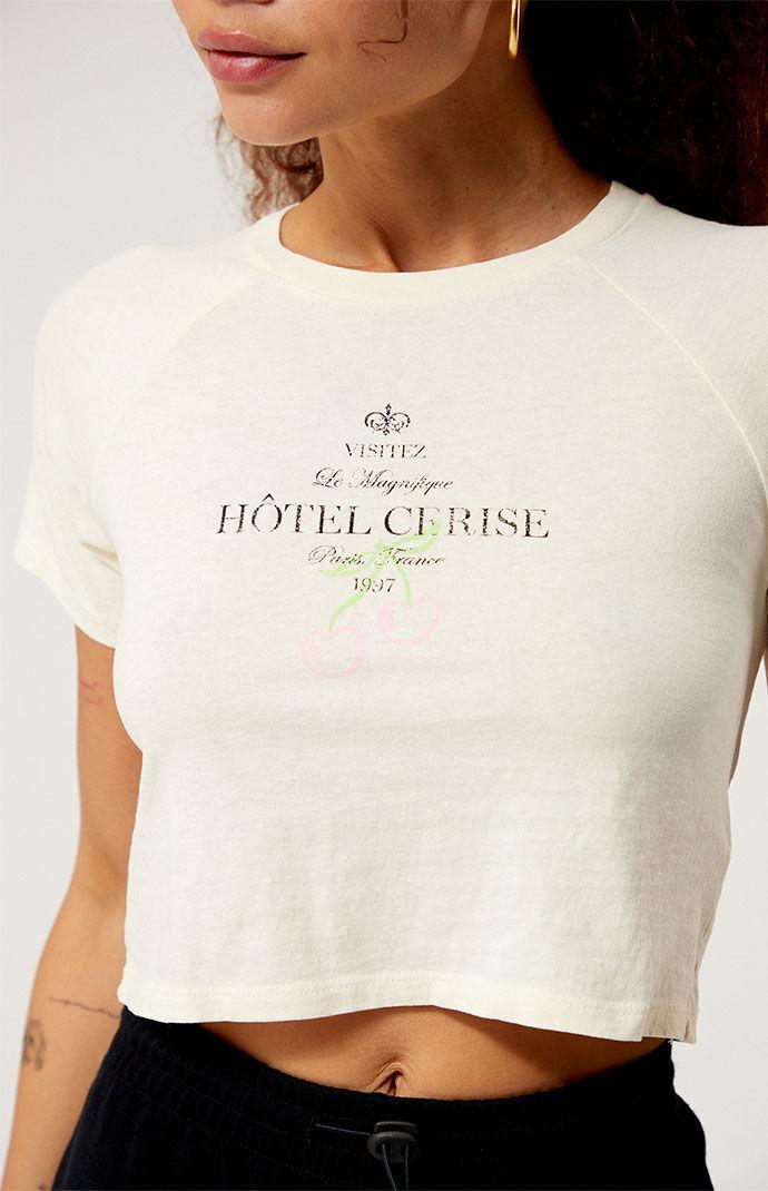 Golden Hour Women's Hotel Cerise Raglan T-Shirt Product Image