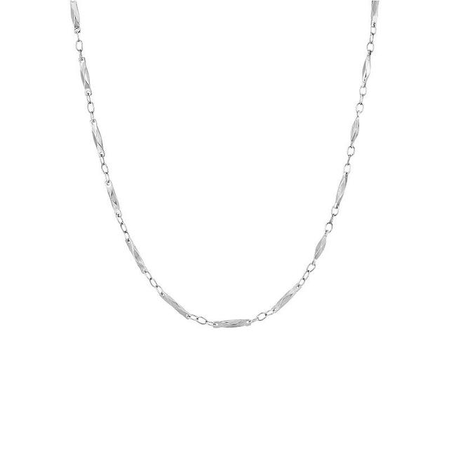 1928 Silver Tone Bar Chain Necklace, Womens Product Image