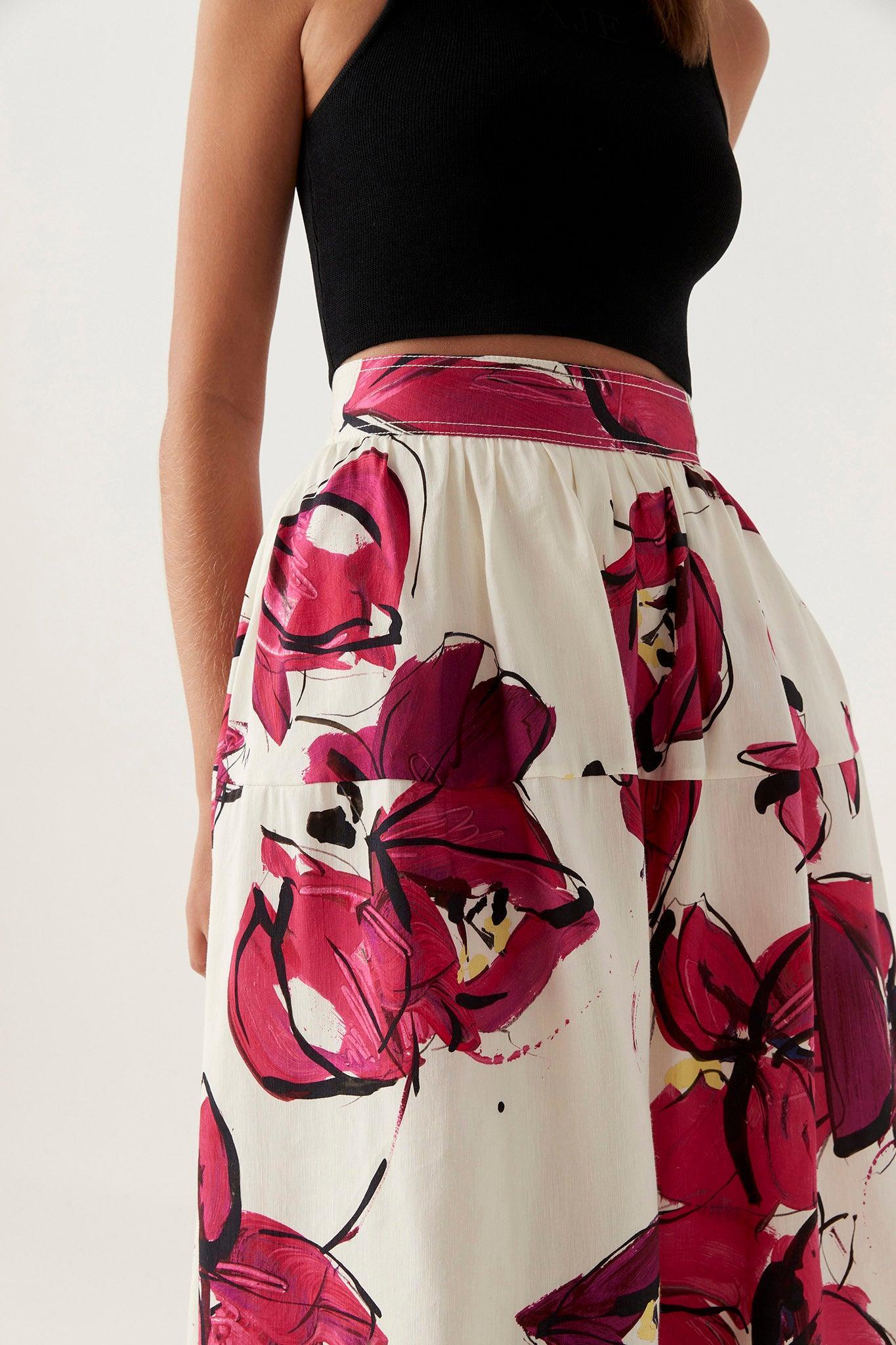 Lottie Gathered Midi Skirt Product Image