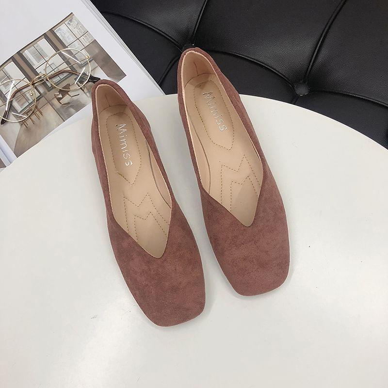 Plain Square Toe Flats Product Image