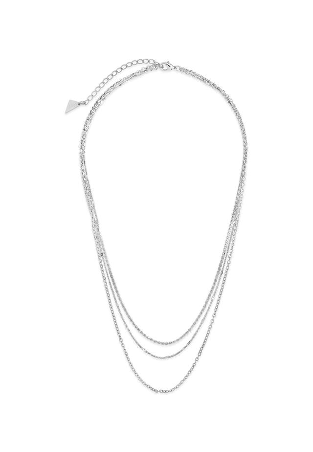 Sterling Forever Dainty Three Layer Necklace Product Image