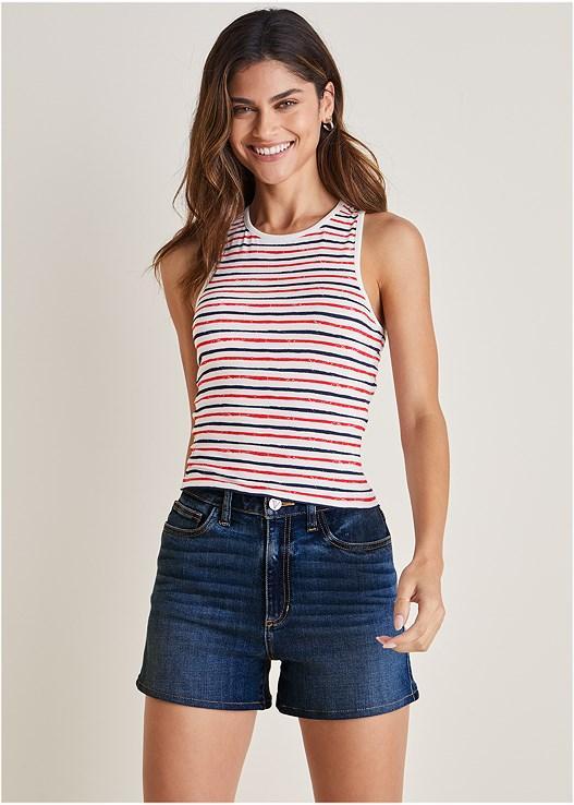 Racerback Striped Tank Product Image