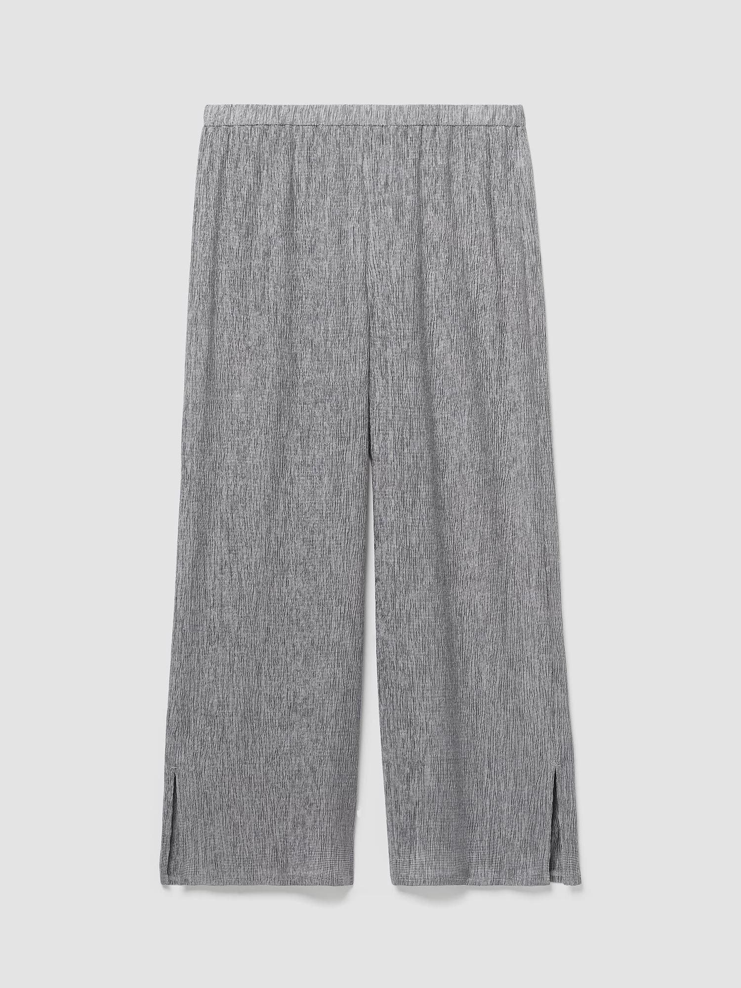 EILEEN FISHER Woven Plissé Wide-Leg Pantfemale Product Image