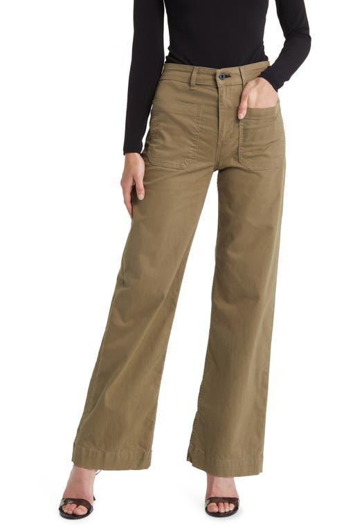 Womens Sailor Flared Canvas Pants Product Image