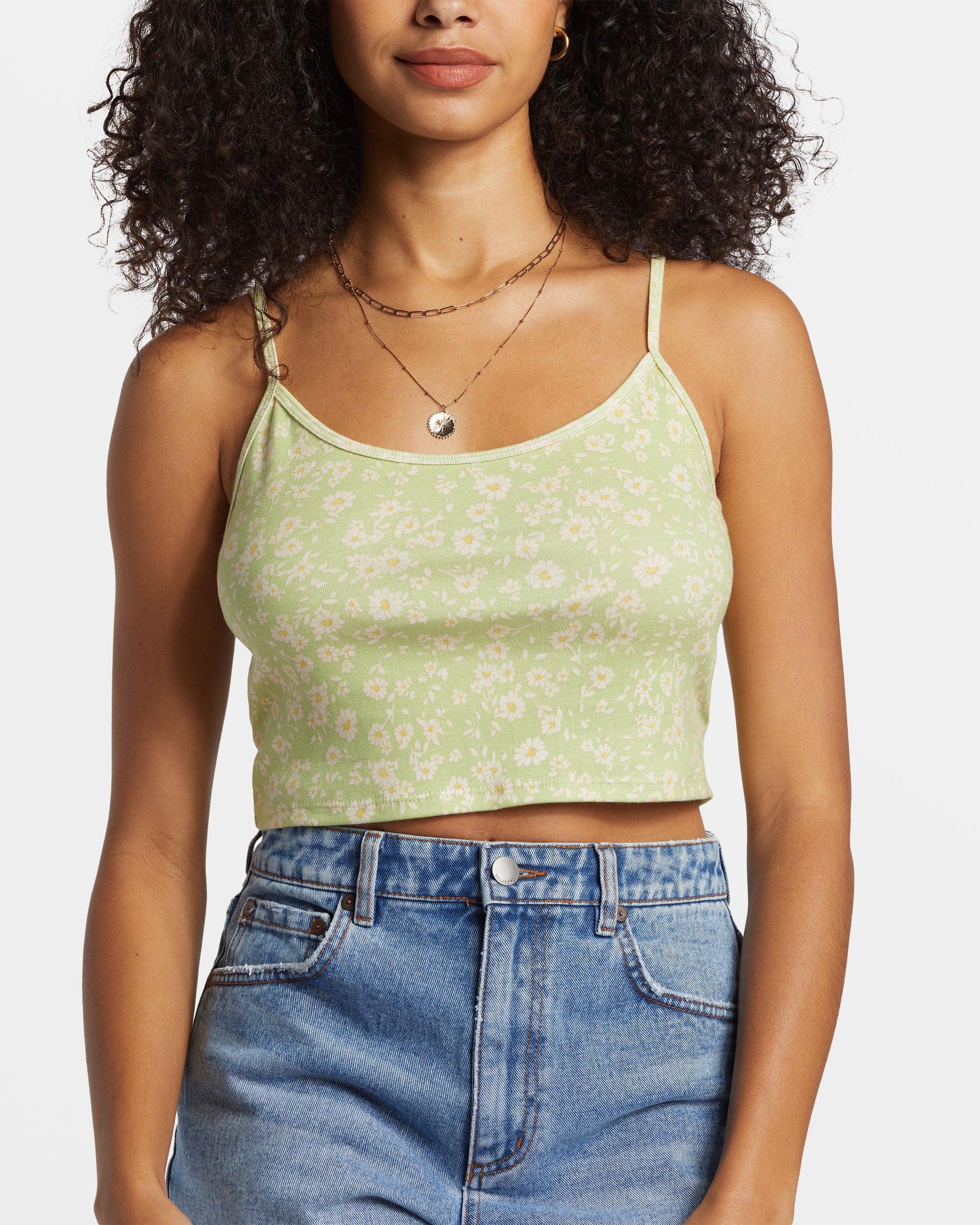 Aloe Cropped Tank Top - Willow Female Product Image