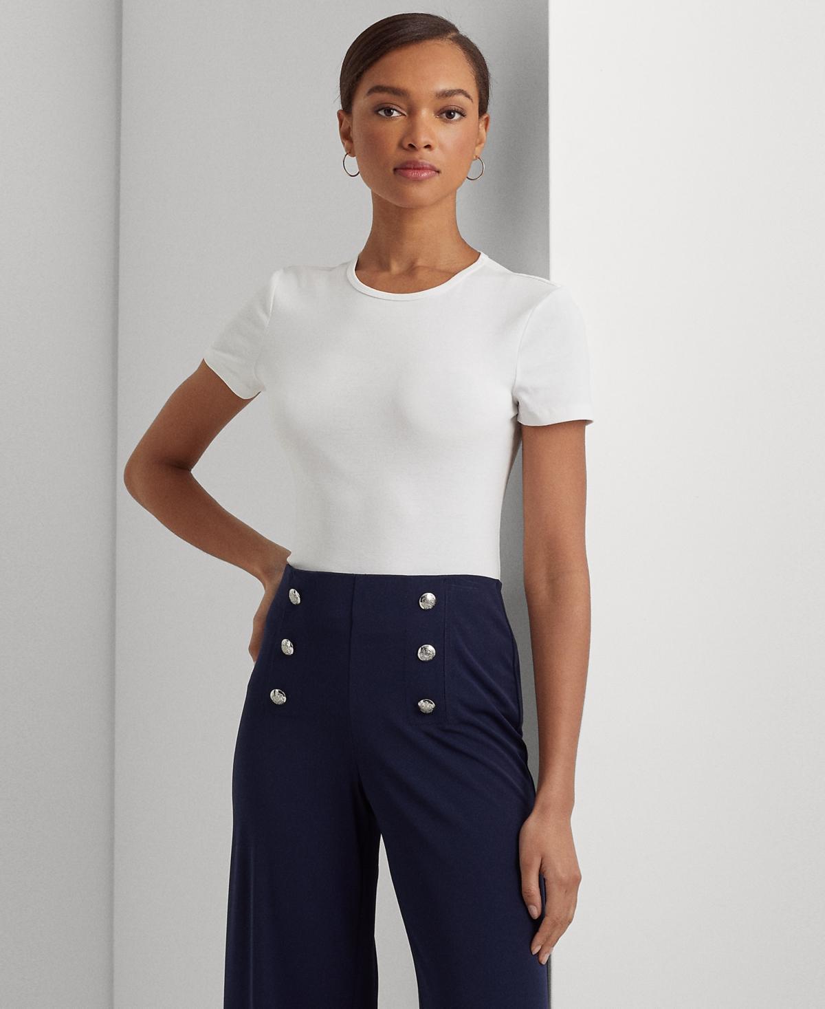 Lauren Ralph Lauren Cotton-Blend T-Shirt Women's T Shirt Product Image