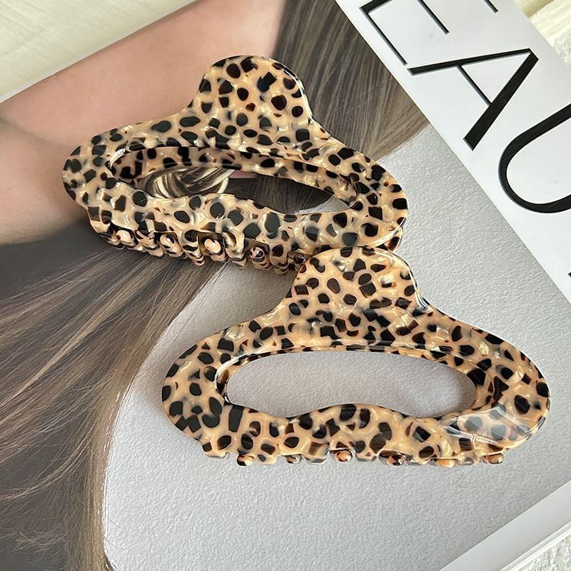 Leopard Print Acetate Hair Claw Clip Product Image