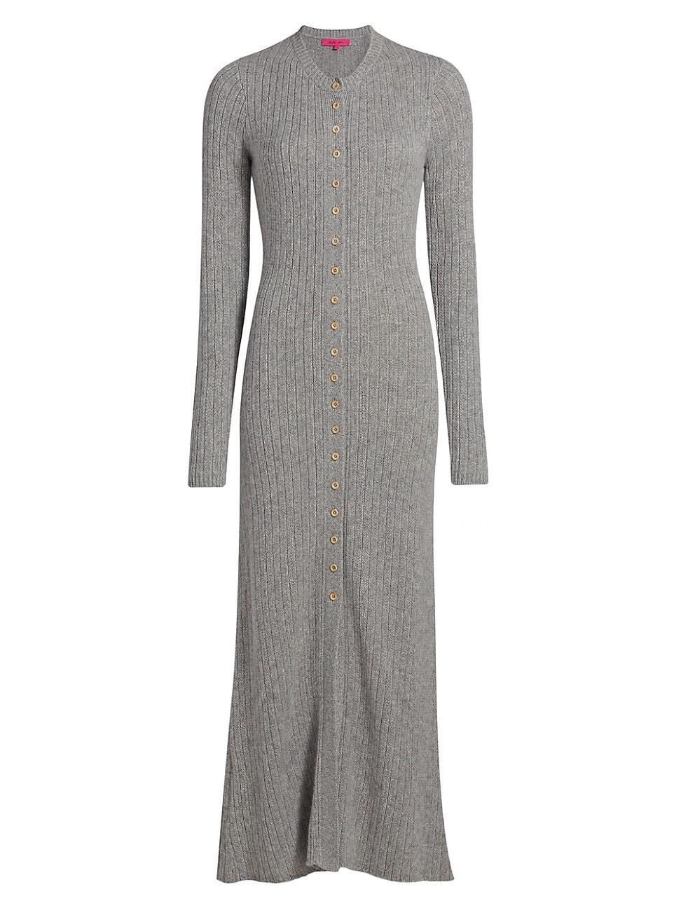 Womens Bungalow Cashmere Rib-Knit Maxi Dress product image