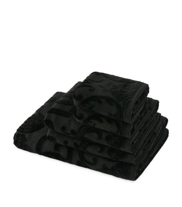 Set Of 5 Towels In Black Product Image