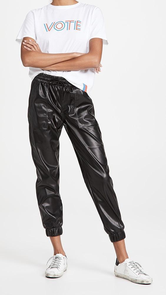 BLANKNYC Black Widow Faux Leather Joggers | Shopbop Product Image