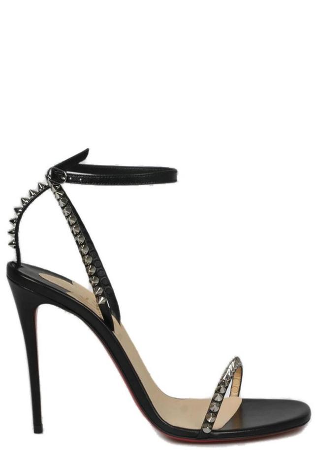 CHRISTIAN LOUBOUTIN So Me Spike Red Sole Sandals In Black Product Image