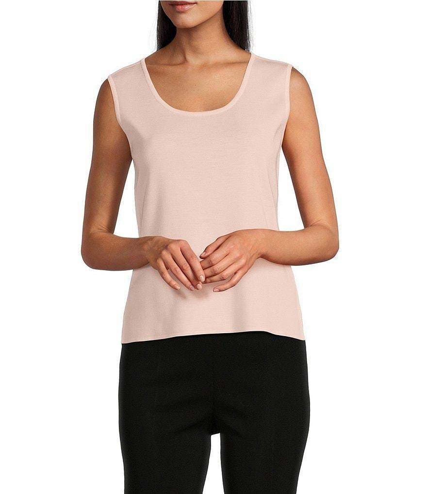 Ming Wang Knit Scoop Neck Sleeveless Tank Product Image