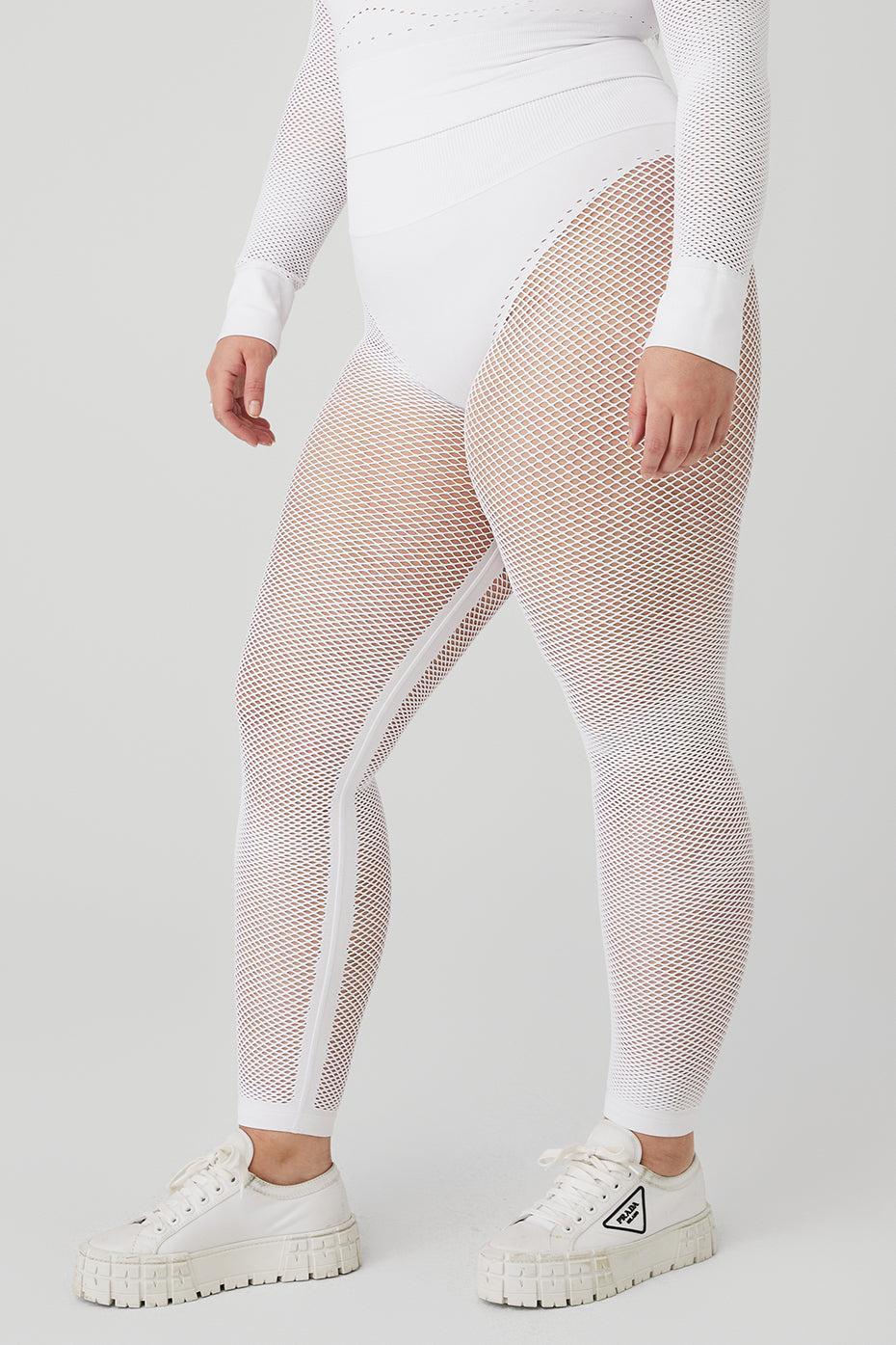 Seamless High-Waist 7/8 Limitless Open Air Legging - White Female Product Image