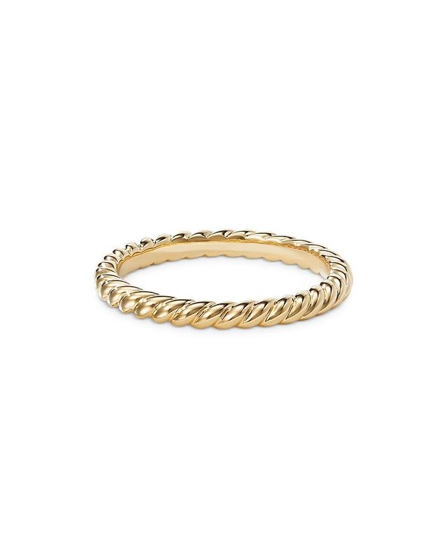 David Yurman 18K Yellow Gold Dy Unity Cable Band Ring - 6.5 - 6.5 - Female Product Image