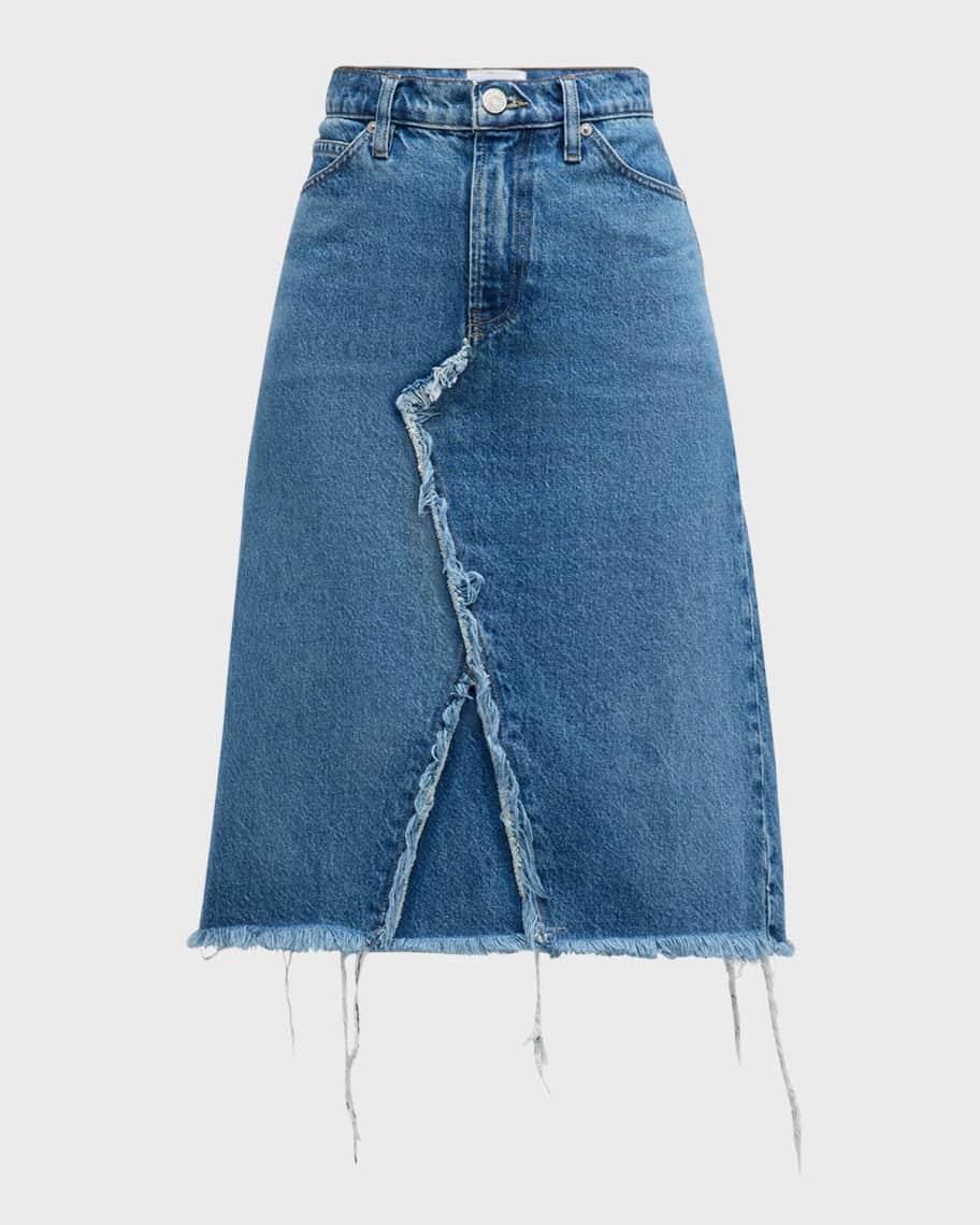 Deconstructed Denim Skirt Product Image