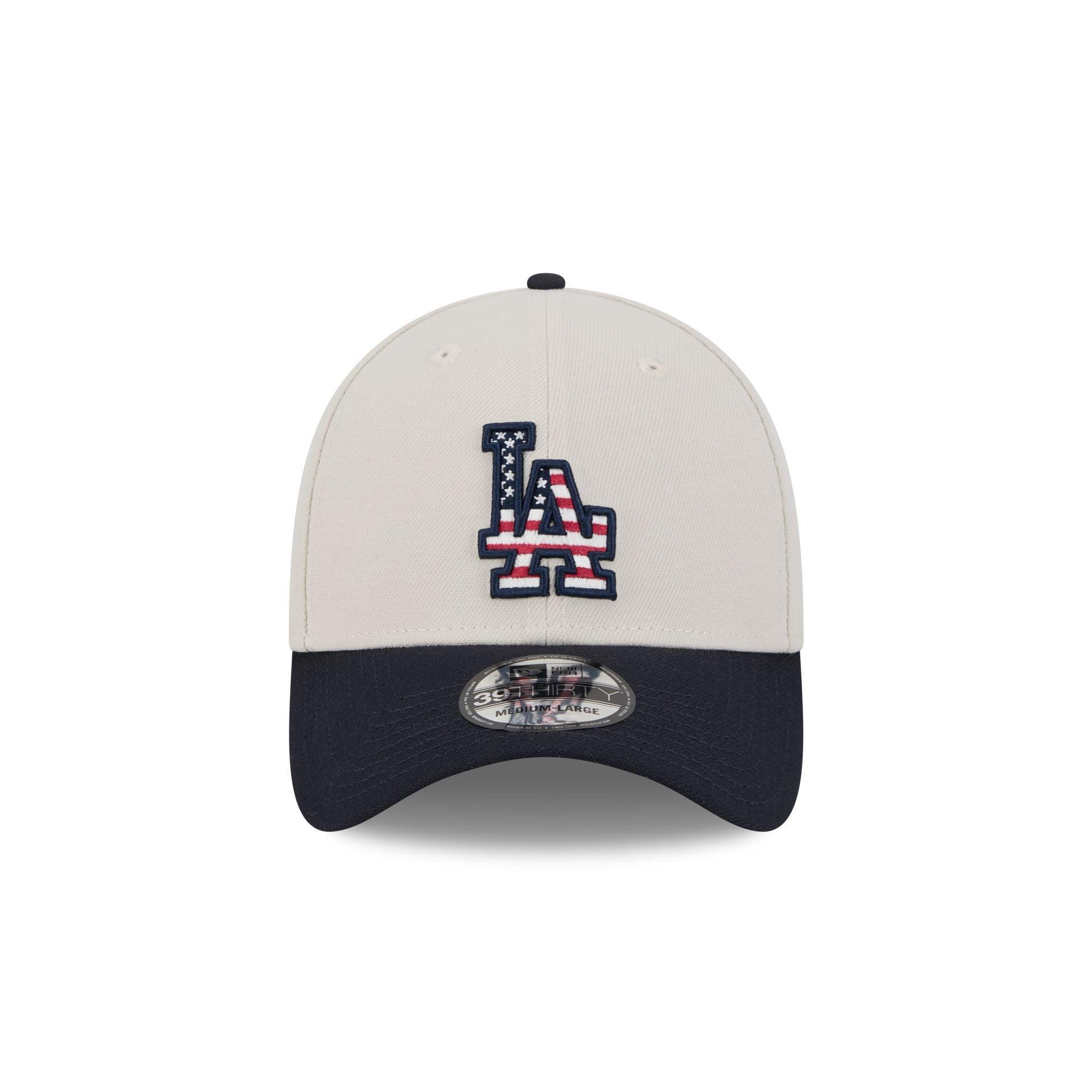 Los Angeles Dodgers Independence Day 2024 39THIRTY Stretch Fit Hat Male Product Image