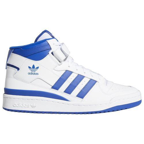 adidas Originals Mens Forum Mid - Basketball Shoes White/Team Royal Blue/White Product Image