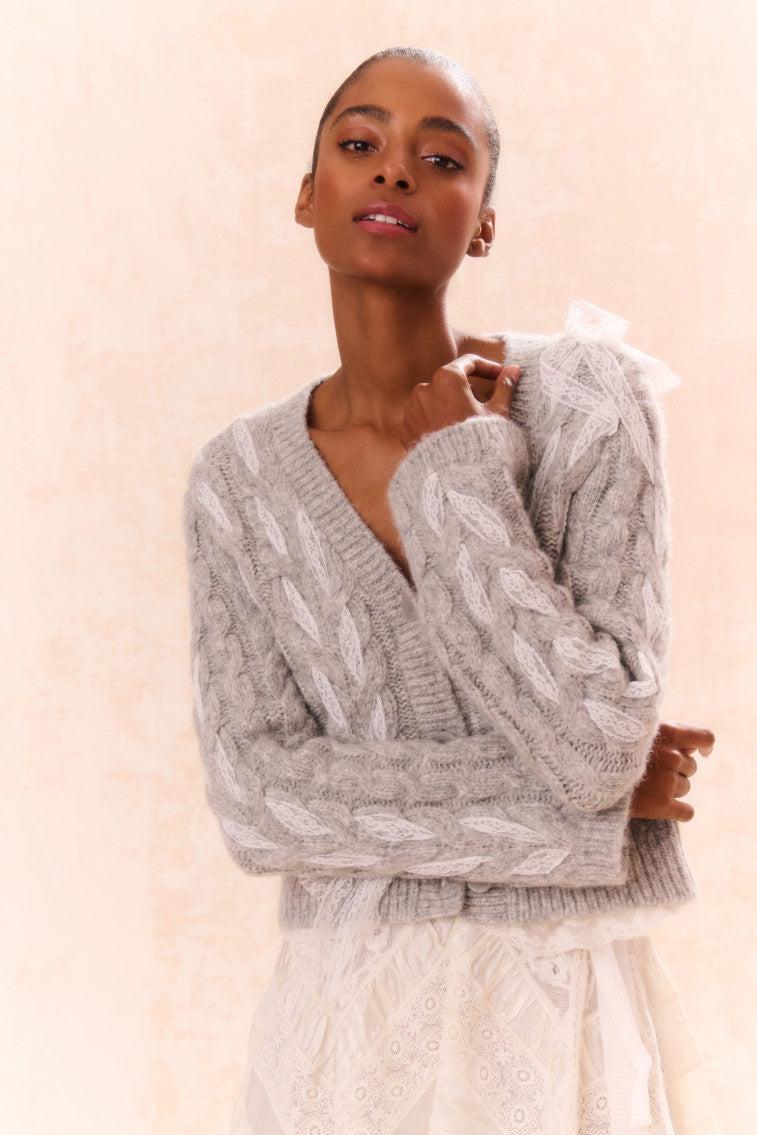 Louella Wool Knit Cardigan Product Image