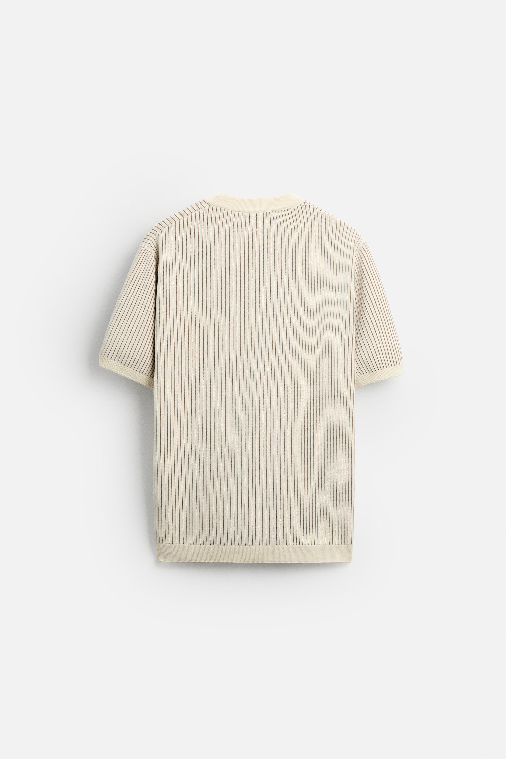 STRIPED KNIT T-SHIRT Product Image