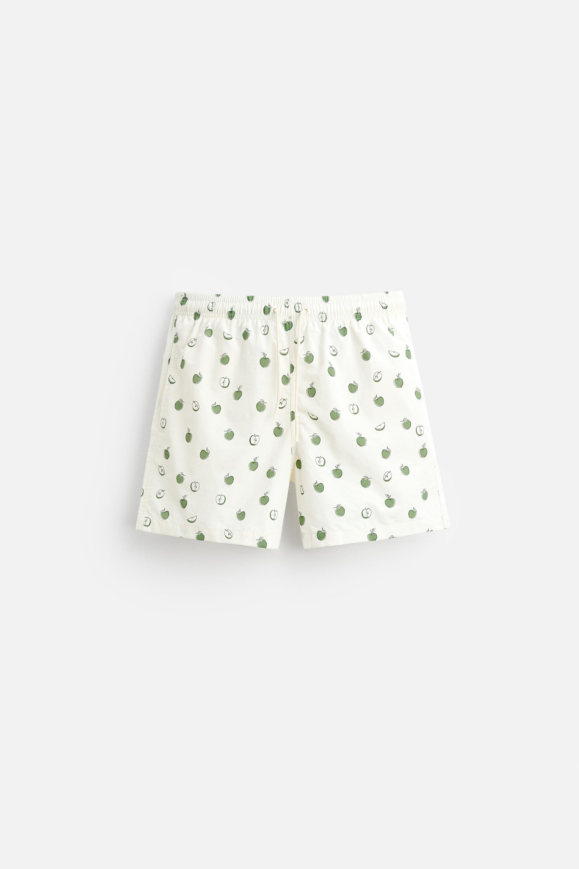 APPLE PRINT REGULAR SWIMMING TRUNKS Product Image