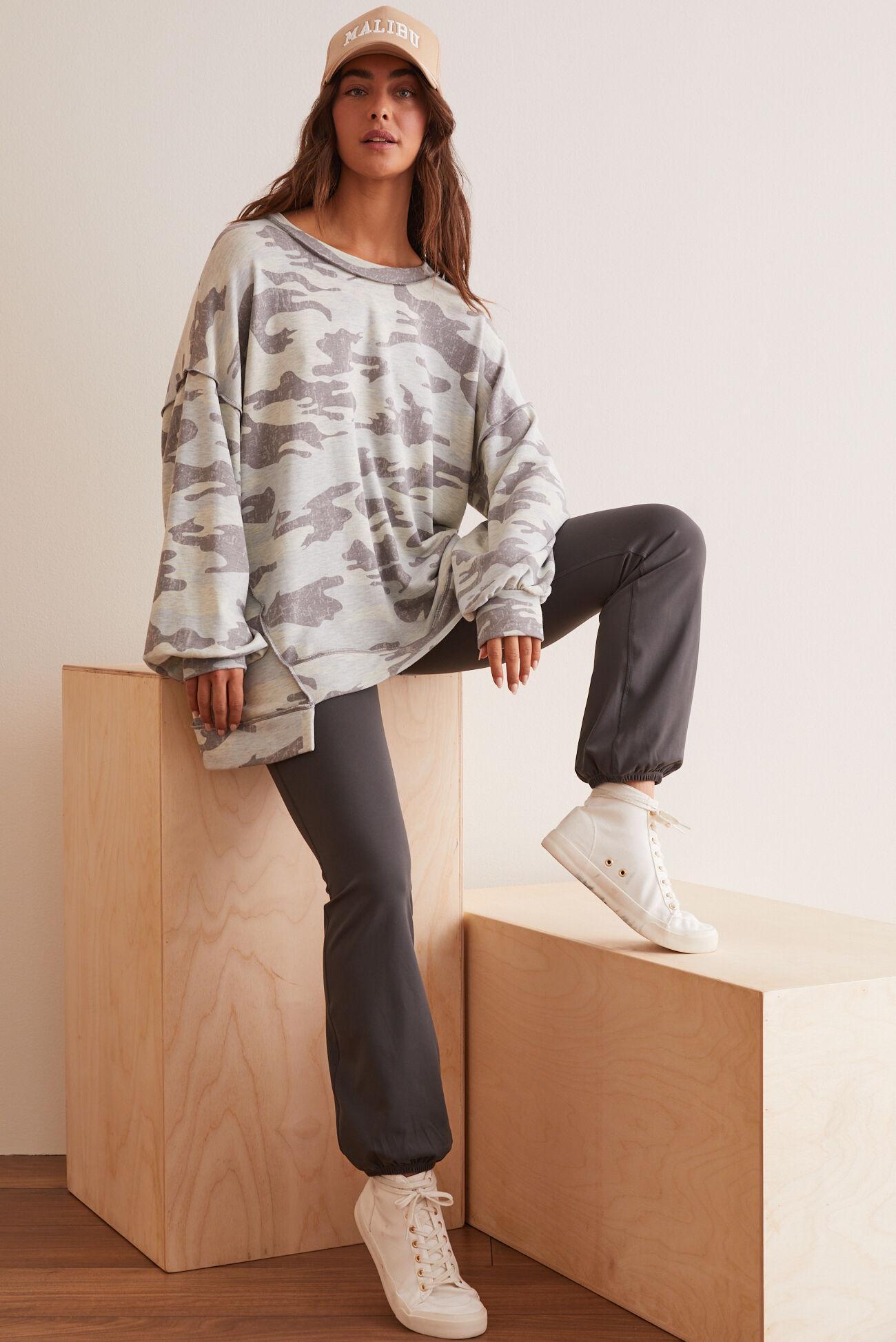 Nature Trek Oversized Camo Pullover Product Image