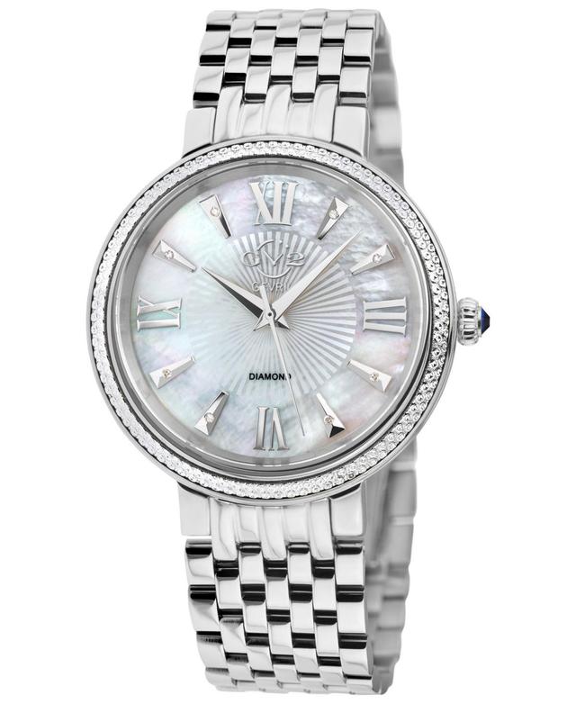 Gevril Womens Genoa Swiss Quartz Silver-Tone Stainless Steel Bracelet Watch 36mm Product Image