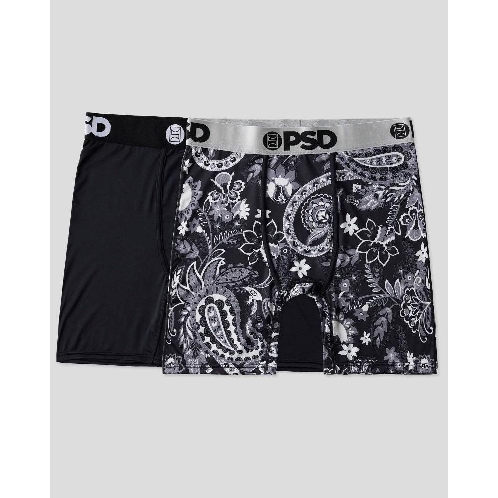 PSD Mens Paisley Print Briefs 2pk - Black/Gray Product Image