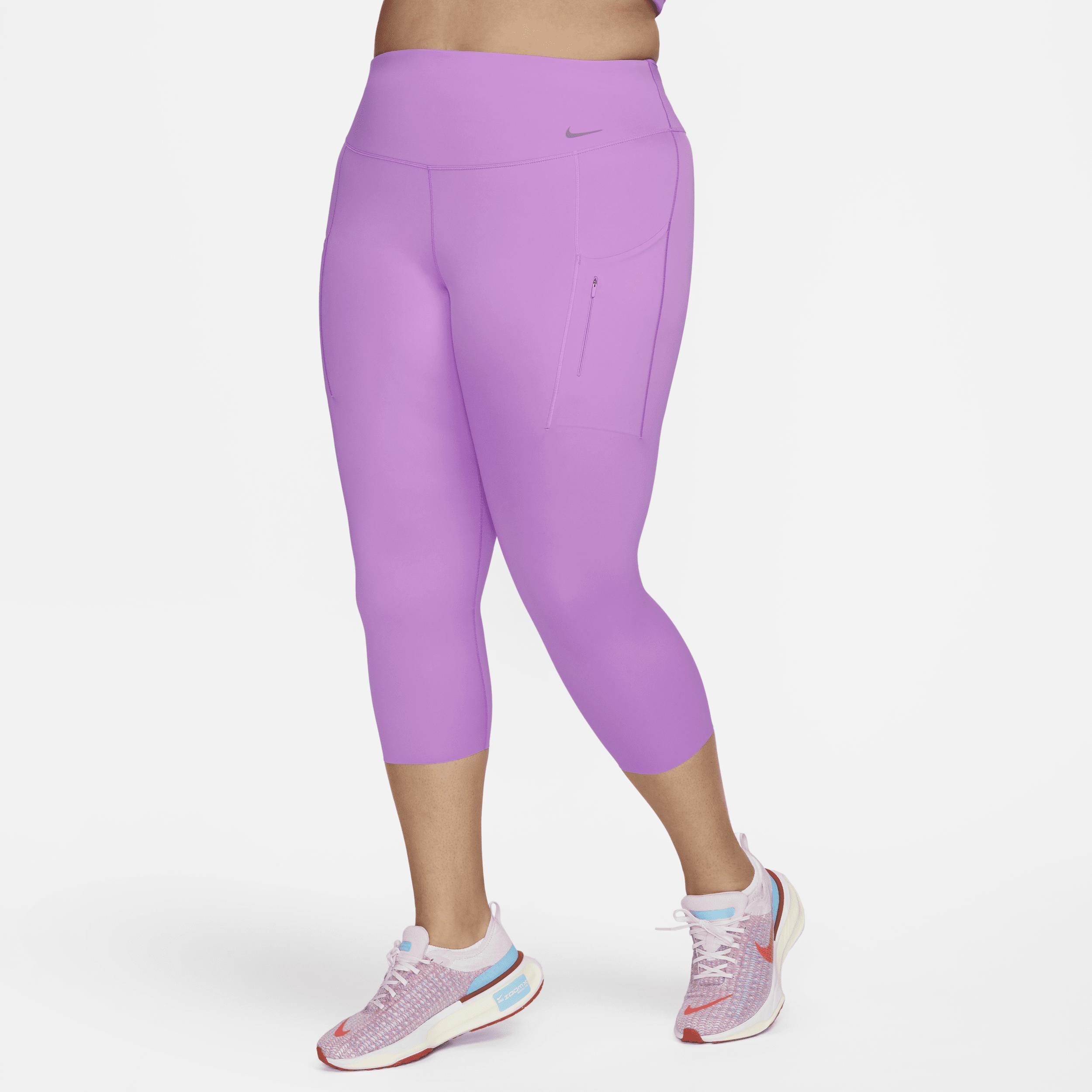 Nike Womens Go Firm-Support High-Waisted Cropped Leggings with Pockets (Plus Size) Product Image