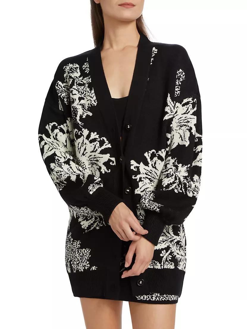 Dea Floral Intarsia-Knit Cardigan Product Image