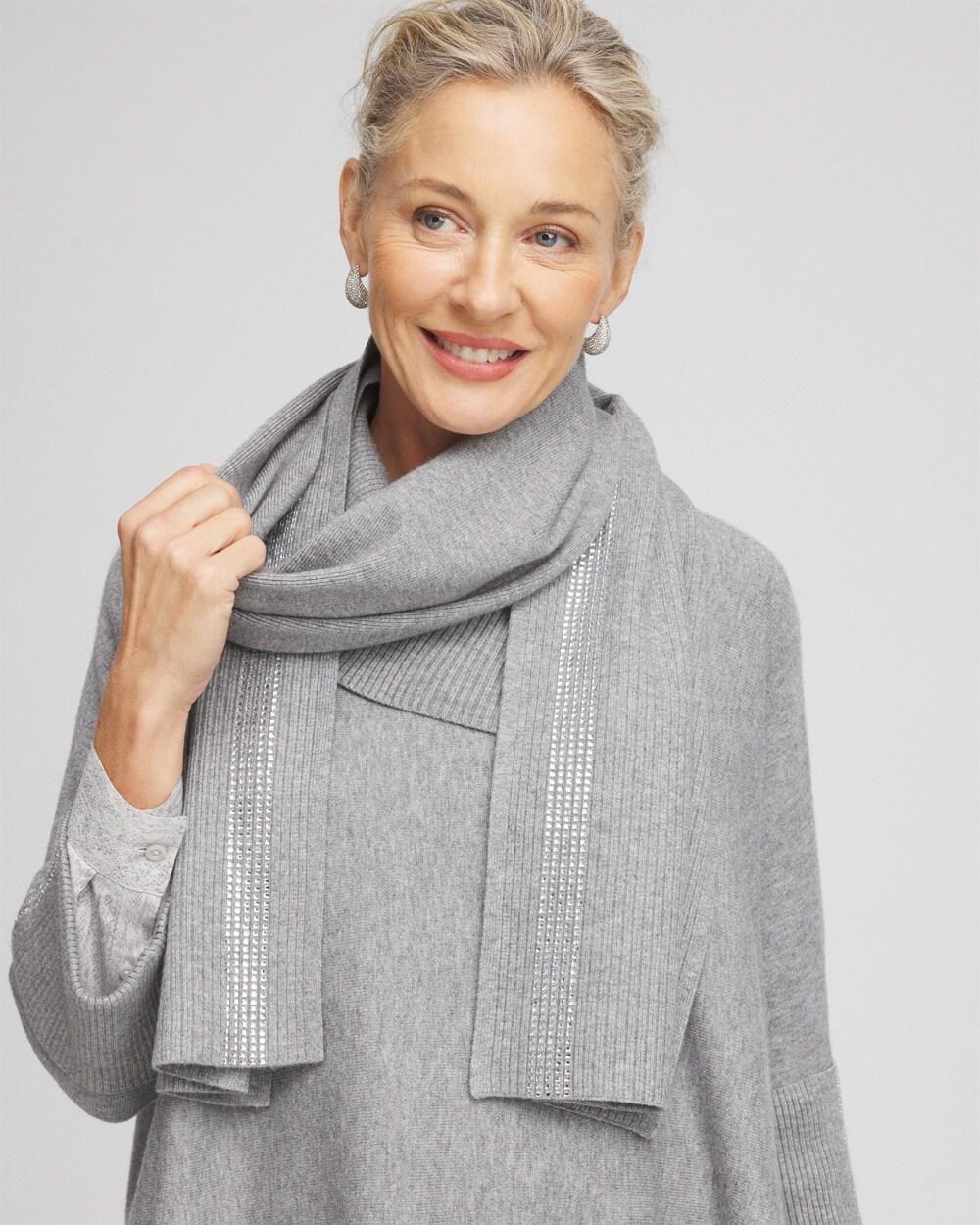 Rhinestone Cashmere Blend Scarf Product Image